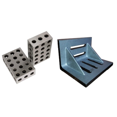 HHIP 6 X 5 X 4.5 Angle Plate & 1-2-3 Block Set Matched Pair